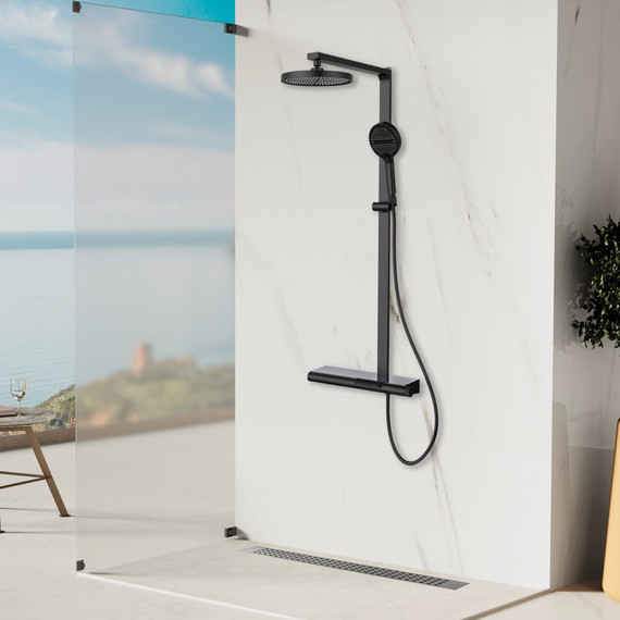 Душевая система для ванны Vincea Aspire VSFS-4AS1MB, чёрный - фото 2