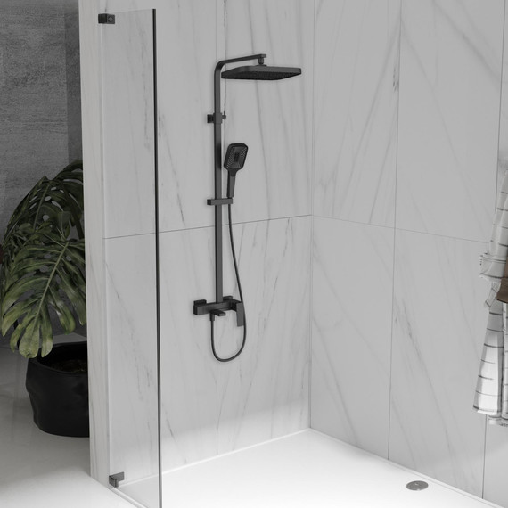 Душевая система для ванны Vincea Cube VSFS-4C12MB, чёрный - фото 2