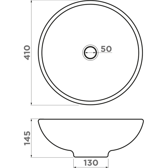 Раковина-чаша Omoikiri Hitomi-BL 41 см 4972077, чёрный - фото 4