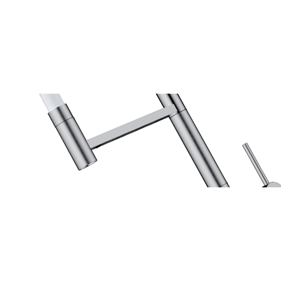 Смеситель для кухни Omoikiri Kanto-2 Plus-SB BN-WH 4994450, нержавеющая сталь/белый - фото, картинка 2 Смеситель для кухни Omoikiri Kanto-2 Plus-SB BN-WH 4994450, нержавеющая сталь/белый - фото 2