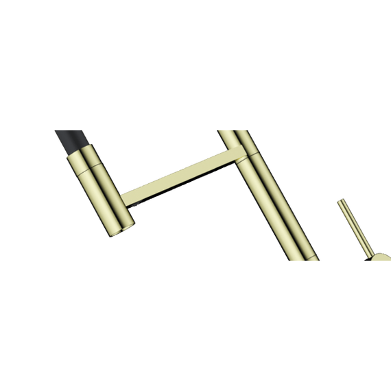 Смеситель для кухни Omoikiri Kanto-2 Plus-SB LG-BL 4994461, светлое золото/черный - фото 2