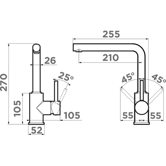 Смеситель для кухни Omoikiri Nakagawa-LG 4994480, светлое золото - фото 4