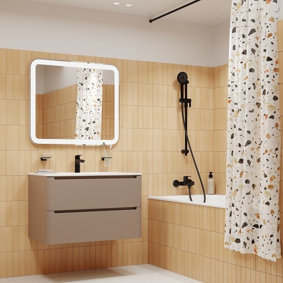 Смеситель для ванны Iddis Ray RAYBL02i02WA, черный - фото 4