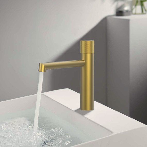 Смеситель для раковины Vincea Desire VBF-1D3BG, брашированное золото - фото 2