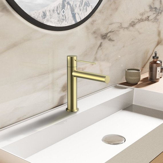 Смеситель для раковины Vincea Aspire VBF-4AS01BG, брашированное золото - фото 2