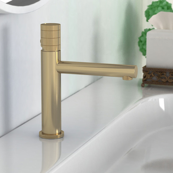 Смеситель для раковины Vincea Groove VBF-4G1BG4, брашированное золото - фото 2