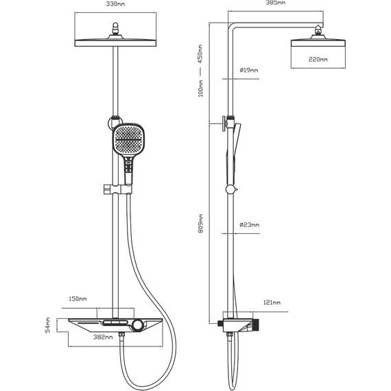 Душевая система для ванны Vincea VSFS-411CH - фото 3