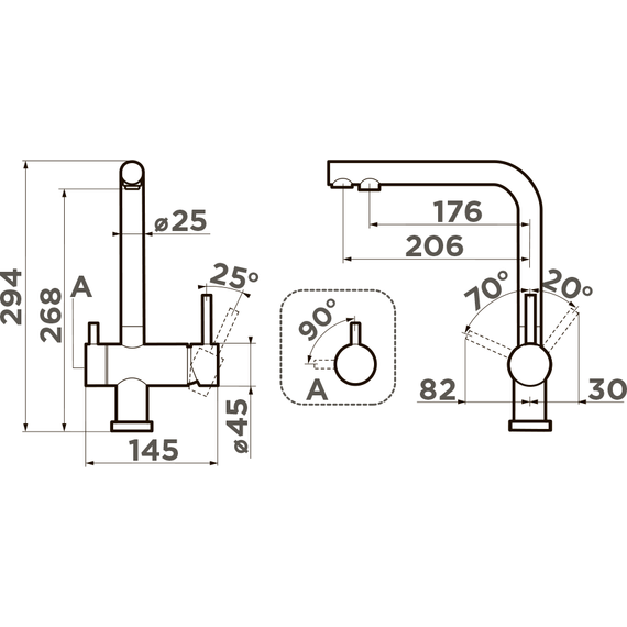 Смеситель для кухни Omoikiri Nagano-P-ES 4994500, espresso - фото 4