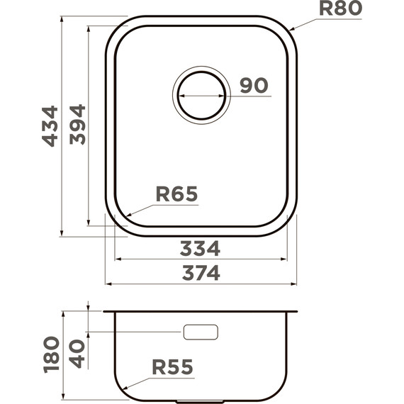 Кухонная мойка Omoikiri Omi 38-U/I-IN 4997435 0,8 мм, нержавеющая сталь - фото 4