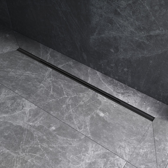 Душевой трап (лоток) 100 AM.PM MasterFlow Slim W01SC-S11-100-05BM комбинированный затвор с черной матовой решеткой - фото 5