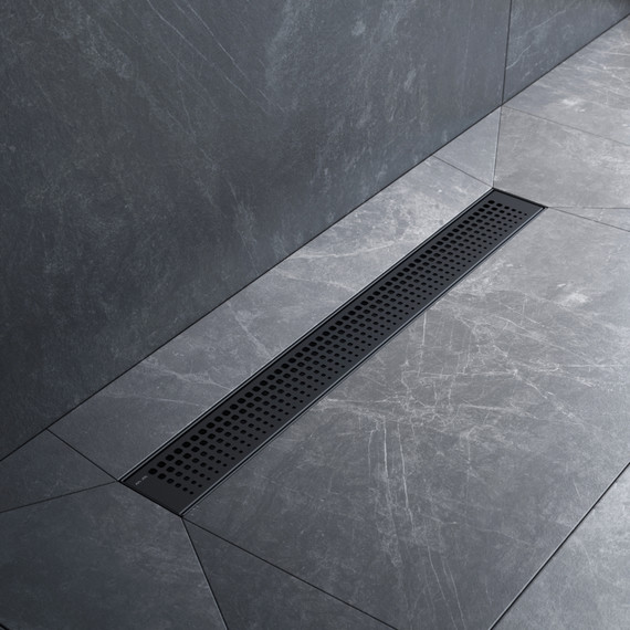 Душевой трап (лоток) 60 AM.PM MasterFlow W01SC-P11-060-01BM комбинированный затвор с черной матовой решеткой, Цвет производителя: чёрный, Размер трапа: 600 - фото 3