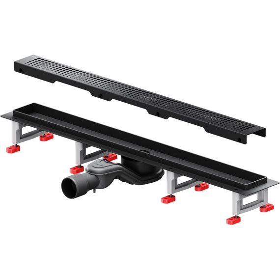 Душевой трап (лоток) 70 AM.PM MasterFlow W01SC-P11-070-01BM комбинированный затвор с черной матовой решеткой - фото 11