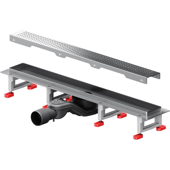 Душевой трап (лоток) 60 AM.PM MasterFlow W01SC-P11-060-01SB комбинированный затвор со стальной матовой решеткой - фото 11