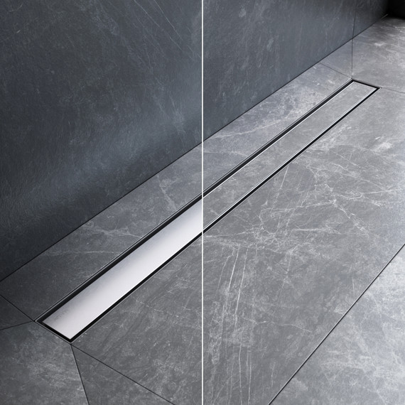 Душевой трап (лоток) 90 AM.PM MasterFlow W01SC-U11-090-04SB комбинированный затвор со стальной матовой решеткой под плитку, Цвет производителя: хром, Размер трапа: 900 - фото, картинка 3 Душевой трап (лоток) 90 AM.PM MasterFlow W01SC-U11-090-04SB комбинированный затвор со стальной матовой решеткой под плитку, Цвет производителя: хром, Размер трапа: 900 - фото 3