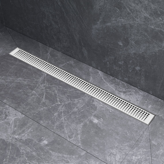 Душевой трап (лоток) 80 AM.PM MasterFlow W01SC-P11-080-01SB комбинированный затвор со стальной матовой решеткой, Цвет производителя: хром, Размер трапа: 800 - фото 5