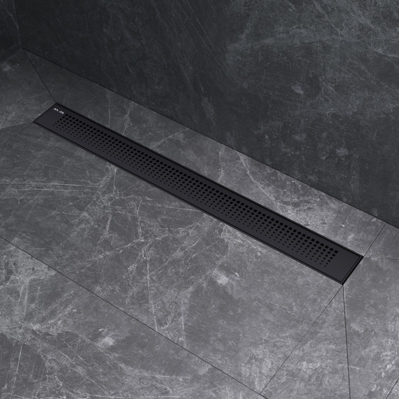 Душевой трап (лоток) 70 AM.PM PrimeFlow W02SC-P11-070-01BM комбинированный затвор с черной матовой решеткой, Цвет производителя: чёрный, Размер трапа: 700 - фото 5