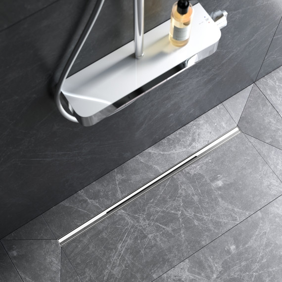 Душевой трап (лоток) 80 AM.PM MasterFlow Slim W01SC-S11-080-05SB комбинированный затвор со стальной матовой решеткой - фото 4