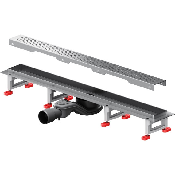 Душевой трап (лоток) 70 AM.PM MasterFlow W01SC-P11-070-01SB комбинированный затвор со стальной матовой решеткой, Цвет производителя: хром, Размер трапа: 700 - фото 11