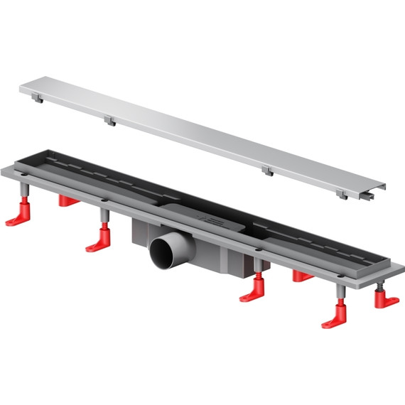 Душевой трап (лоток) 70 AM.PM PrimeFlow W02SC-U11-070-04SB комбинированный затвор со стальной матовой решеткой под плитку - фото 11