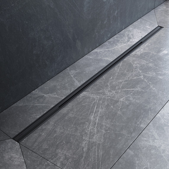 Душевой трап (лоток) 100 AM.PM MasterFlow Slim W01SC-S11-100-05BM комбинированный затвор с черной матовой решеткой - фото 3