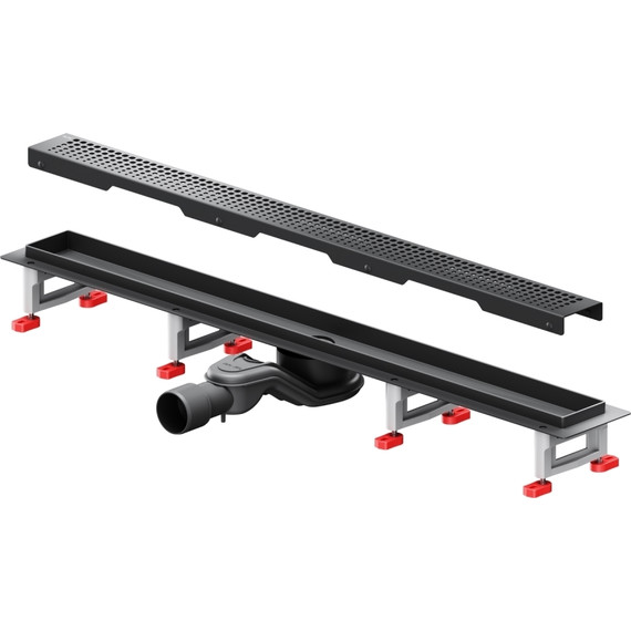 Душевой трап (лоток) 80 AM.PM MasterFlow W01SC-P11-080-01BM комбинированный затвор с черной матовой решеткой - фото 11