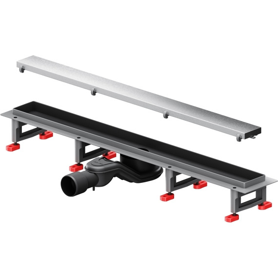 Душевой трап (лоток) 70 AM.PM MasterFlow W01SC-U11-070-04SB комбинированный затвор со стальной матовой решеткой под плитку - фото 11