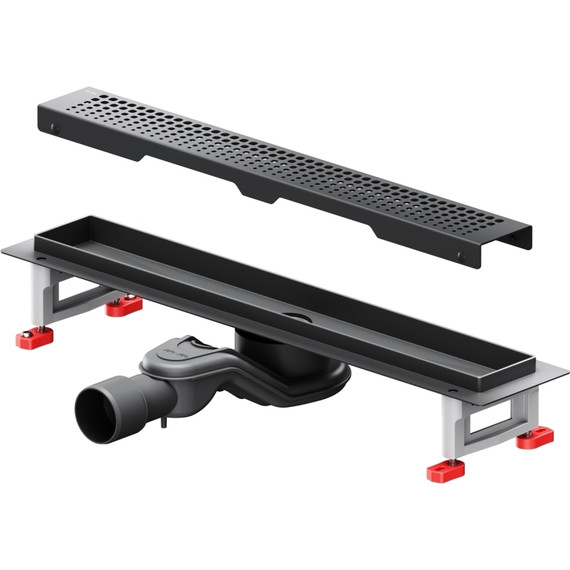 Душевой трап (лоток) 50 AM.PM MasterFlow W01SC-P11-050-01BM комбинированный затвор с черной матовой решеткой - фото 11