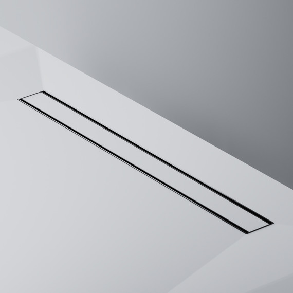 Душевой трап (лоток) 80 AM.PM PrimeFlow W02SC-U11-080-04BM комбинированный затвор с черной матовой решеткой под плитку, Цвет производителя: чёрный, Размер трапа: 800 - фото 6