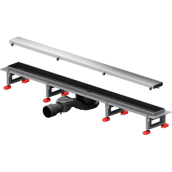 Душевой трап (лоток) 80 AM.PM MasterFlow W01SC-U11-080-04SB комбинированный затвор со стальной матовой решеткой под плитку - фото 11