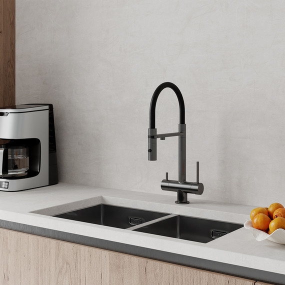 Смеситель для кухни Iddis Ace ACEGMFFi05, графит/чёрный - фото 2