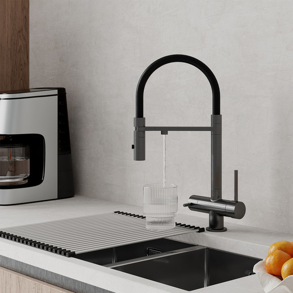 Смеситель для кухни Iddis Ace ACEGMFFi05, графит/чёрный - фото 3