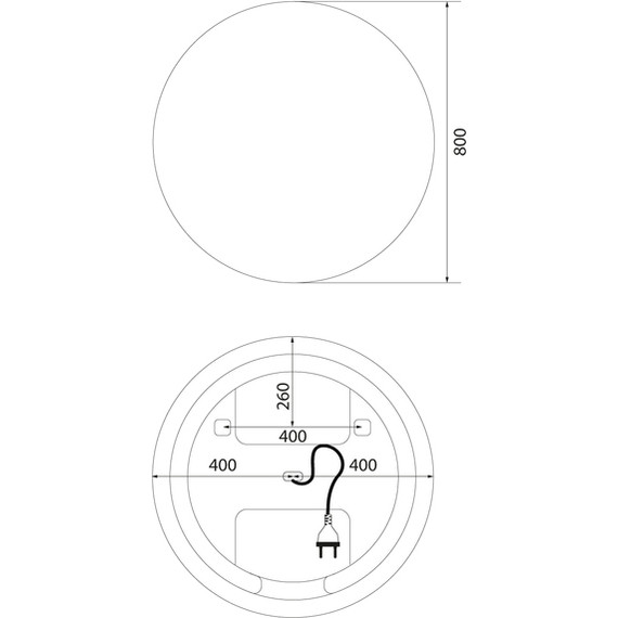 Зеркало Iddis Bild Led 80х80 см BIL8000i98 - фото 4