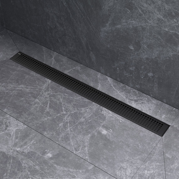 Душевой трап (лоток) 80 AM.PM MasterFlow W01SC-P11-080-01BM комбинированный затвор с черной матовой решеткой - фото 5