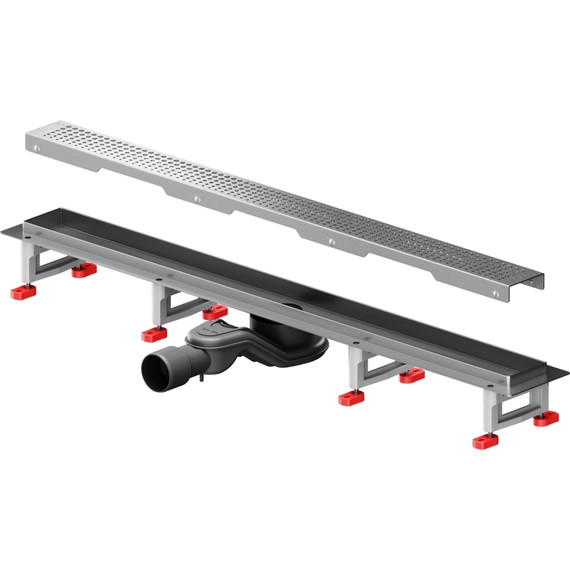 Душевой трап (лоток) 80 AM.PM MasterFlow W01SC-P11-080-01SB комбинированный затвор со стальной матовой решеткой, Цвет производителя: хром, Размер трапа: 800 - фото 11