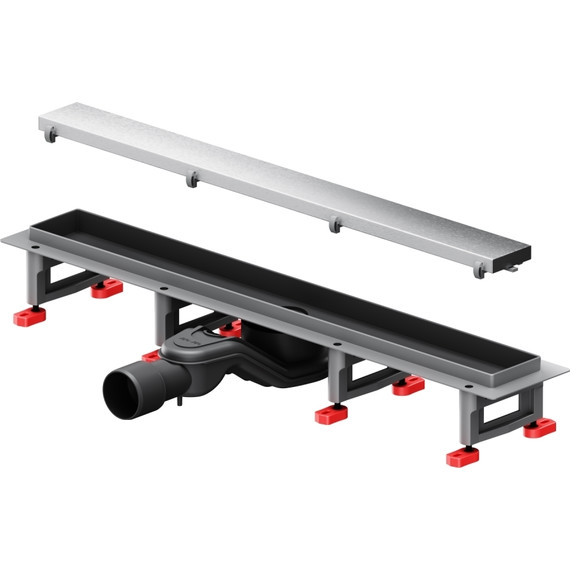 Душевой трап (лоток) 60 AM.PM MasterFlow W01SC-U11-060-04SB комбинированный затвор со стальной матовой решеткой под плитку, Цвет производителя: хром, Размер трапа: 600 - фото 11