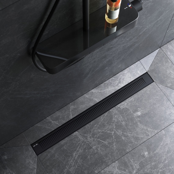 Душевой трап (лоток) 80 AM.PM PrimeFlow W02SC-P11-080-01BM комбинированный затвор с черной матовой решеткой - фото 4