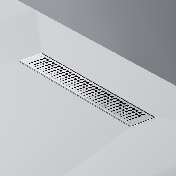 Душевой трап (лоток) 40 AM.PM MasterFlow W01SC-P11-040-01SB комбинированный затвор со стальной матовой решеткой, Цвет производителя: хром, Размер трапа: 400 - фото 6