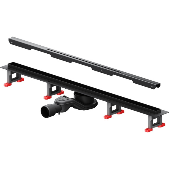 Душевой трап (лоток) 80 AM.PM MasterFlow Slim W01SC-S11-080-05BM комбинированный затвор с черной матовой решеткой - фото 11