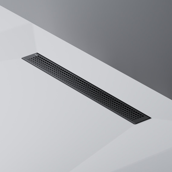 Душевой трап (лоток) 60 AM.PM MasterFlow W01SC-P11-060-01BM комбинированный затвор с черной матовой решеткой, Цвет производителя: чёрный, Размер трапа: 600 - фото 6