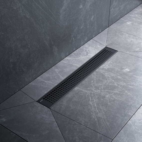 Душевой трап (лоток) 50 AM.PM MasterFlow W01SC-P11-050-01BM комбинированный затвор с черной матовой решеткой - фото 3