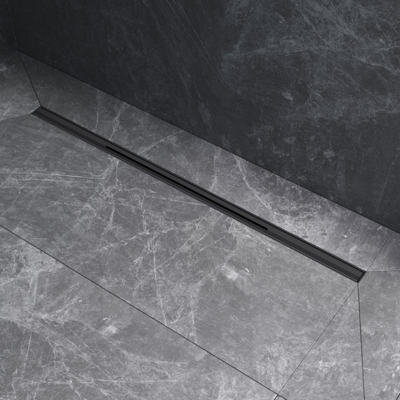 Душевой трап (лоток) 80 AM.PM MasterFlow Slim W01SC-S11-080-05BM комбинированный затвор с черной матовой решеткой - фото 5