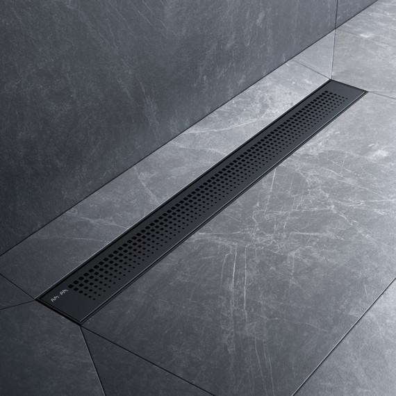 Душевой трап (лоток) 70 AM.PM PrimeFlow W02SC-P11-070-01BM комбинированный затвор с черной матовой решеткой, Цвет производителя: чёрный, Размер трапа: 700 - фото 3