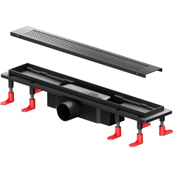 Душевой трап (лоток) 50 AM.PM PrimeFlow W02SC-P11-050-01BM комбинированный затвор с черной матовой решеткой, Цвет производителя: чёрный, Размер трапа: 500 - фото 11