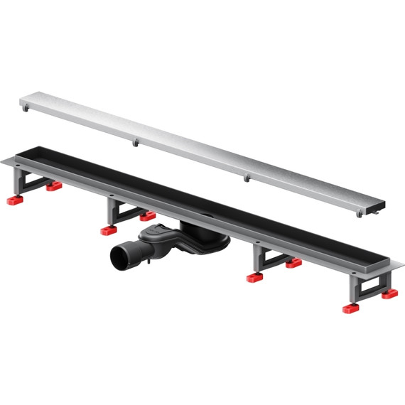 Душевой трап (лоток) 90 AM.PM MasterFlow W01SC-U11-090-04SB комбинированный затвор со стальной матовой решеткой под плитку, Цвет производителя: хром, Размер трапа: 900 - фото, картинка 11 Душевой трап (лоток) 90 AM.PM MasterFlow W01SC-U11-090-04SB комбинированный затвор со стальной матовой решеткой под плитку, Цвет производителя: хром, Размер трапа: 900 - фото 11