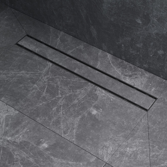 Душевой трап (лоток) 60 AM.PM PrimeFlow W02SC-U11-060-04BM комбинированный затвор с черной матовой решеткой под плитку, Цвет производителя: чёрный, Размер трапа: 600 - фото 2