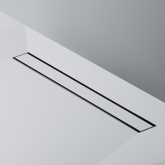 Душевой трап (лоток) 70 AM.PM PrimeFlow W02SC-U11-070-04BM комбинированный затвор с черной матовой решеткой под плитку - фото 6