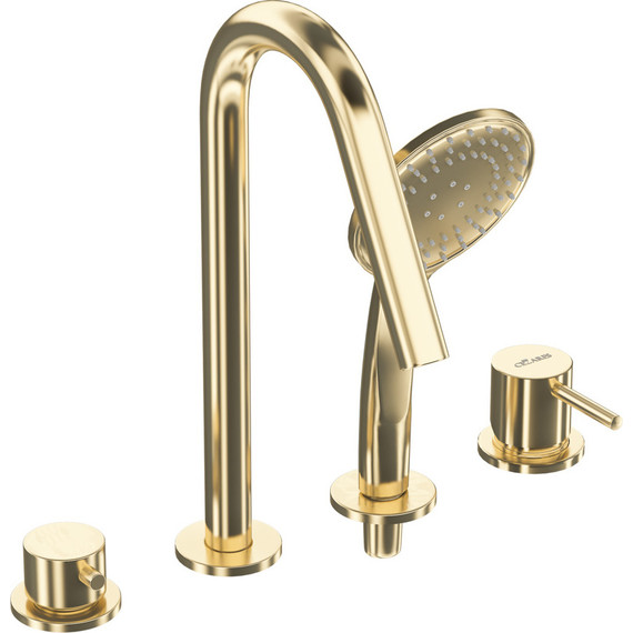 Смеситель для ванны Cezares LEAF-BVDM4-L-SR, sunrise, Цвет производителя: Sunrise - фото 2