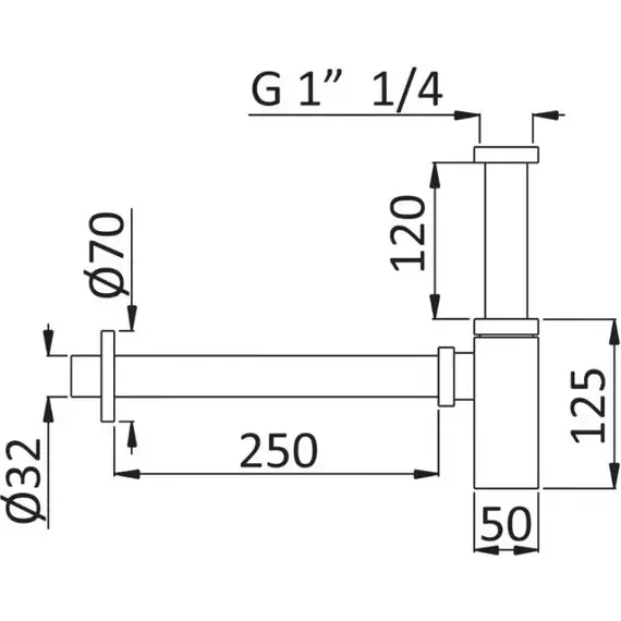 Сифон для раковины Cezares CZR-B-SMQ-SS, sunset - фото 2