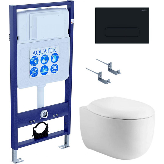 Унитаз с инсталляцией Aquatek Set Альтаир-015 4в1 - фото 