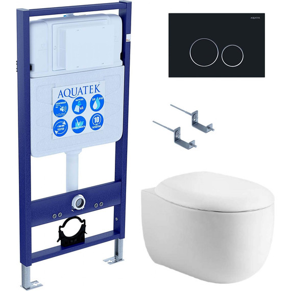 Унитаз с инсталляцией Aquatek Set Альтаир-020 4в1 - фото 